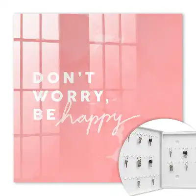 Wall mounted key box Positive inspiration with a motivational quote