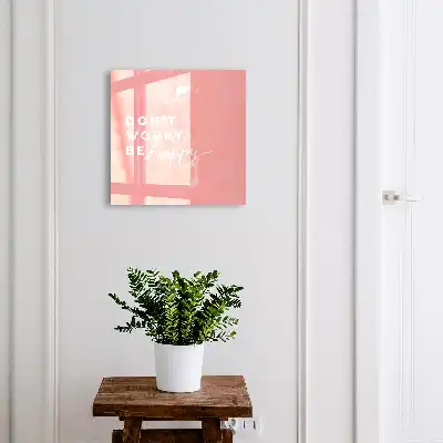 Wall mounted key box Positive inspiration with a motivational quote