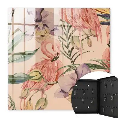 Key box for home Exotic elegance with green leaves