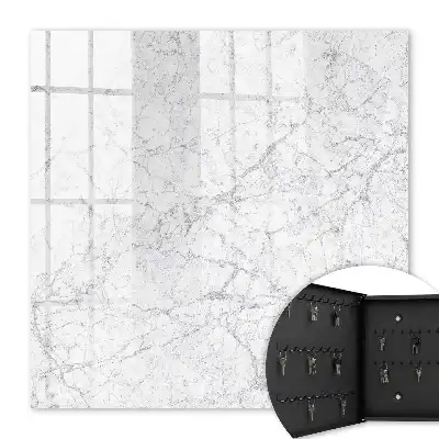 Wall mounted key cabinet Marble elegance of graceful texture