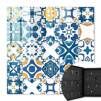 Key box for home Geometric patterns with yellow contrast