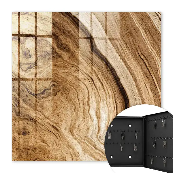 Decorative key box Waves of wood, elegance of peace