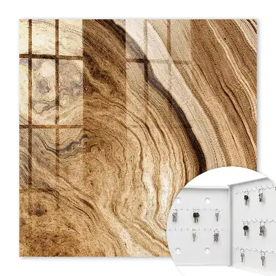 Decorative key box Waves of wood, elegance of peace
