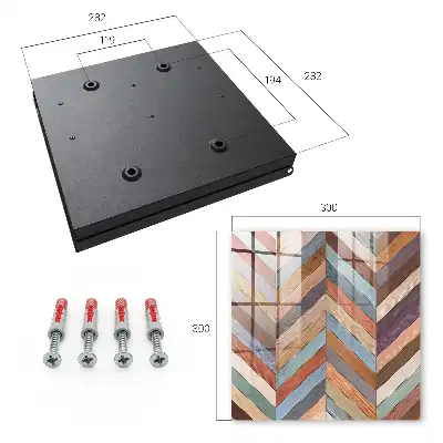 Decorative key box Herringbone style in earthy tones