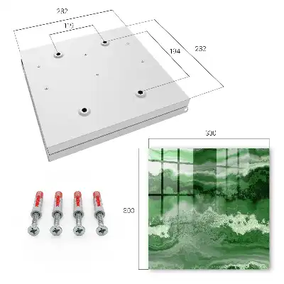 Wall mounted key cabinet A green structure full of harmony