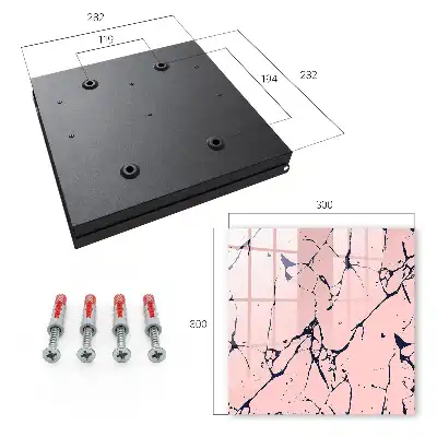 Wall mounted key box Marble mosaic with black lines
