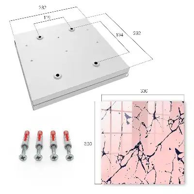 Wall mounted key box Marble mosaic with black lines