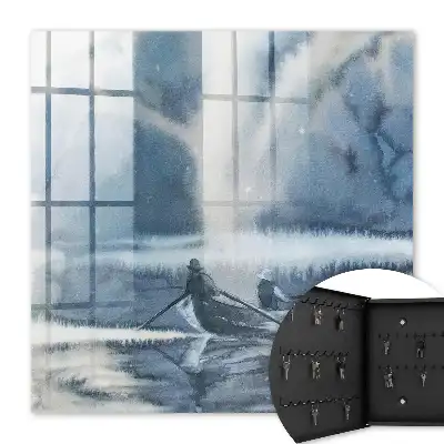 Decorative key box The silence of the mists pressed into the water
