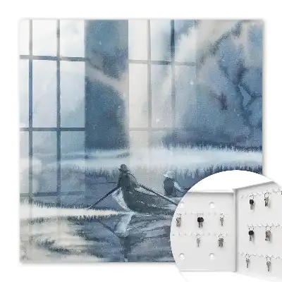 Decorative key box The silence of the mists pressed into the water