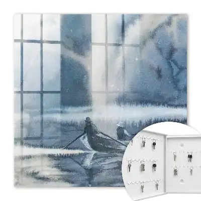 Decorative key box The silence of the mists pressed into the water