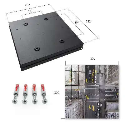 Wall mounted key box City streets full of taxis
