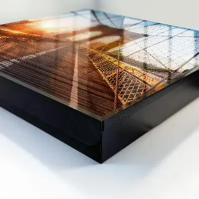 Decorative key box The setting sun creates symmetry