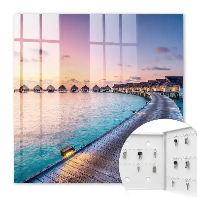 Key cabinet A quiet sunset with houses on the water