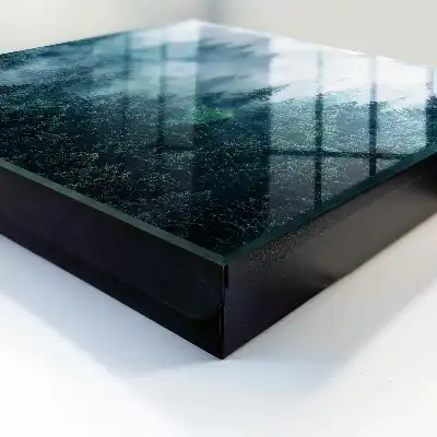 Key box for home Green forest in the morning fog