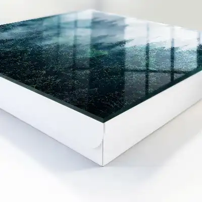 Key box for home Green forest in the morning fog