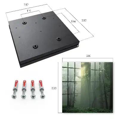 Wall mounted key cabinet Forest fog in the morning mist