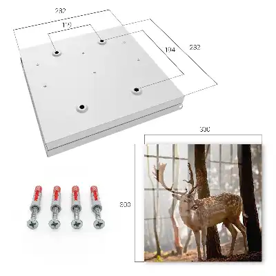 Wall mounted key box Deer in the forest at sunset