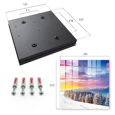 Key cabinet Winter sunset mountain landscape