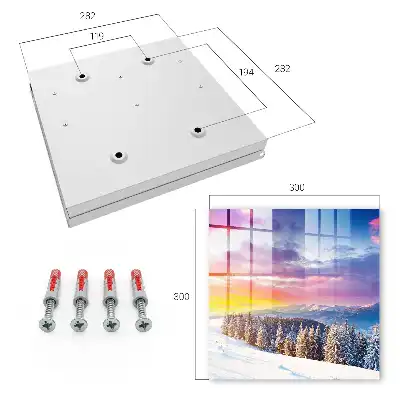 Key cabinet Winter sunset mountain landscape