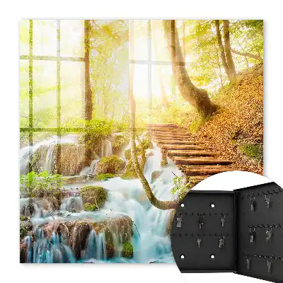 Wall mounted key box A forest corner in the green forest