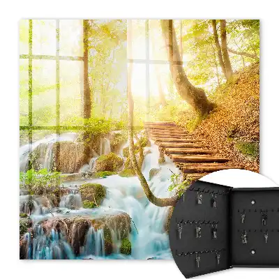 Wall mounted key box A forest corner in the green forest