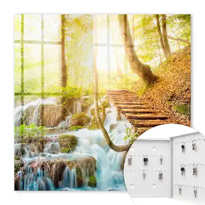Wall mounted key box A forest corner in the green forest