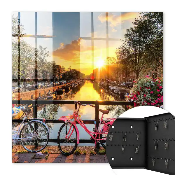 Wall mounted key cabinet Urban sunset