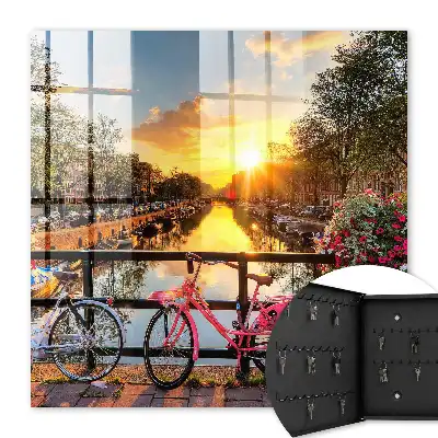 Wall mounted key cabinet Urban sunset