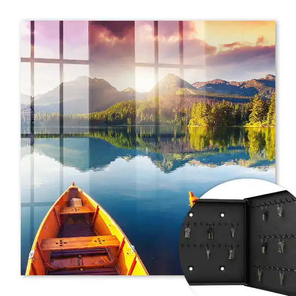 Decorative key box Mountain peace at sunset