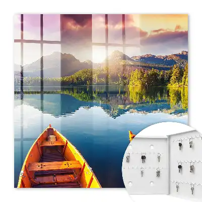 Decorative key box Mountain peace at sunset