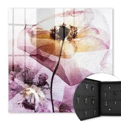 Key cabinet Floral elegance in pastel shades
