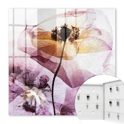 Key cabinet Floral elegance in pastel shades