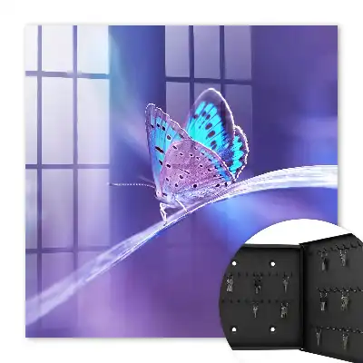 Key box for home Colorful butterfly in purple background