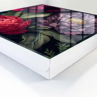 Wall mounted key cabinet Flowers of luxury, expressive in detail