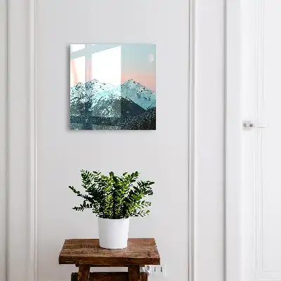 Key cabinet Mountain peace in the moonlight