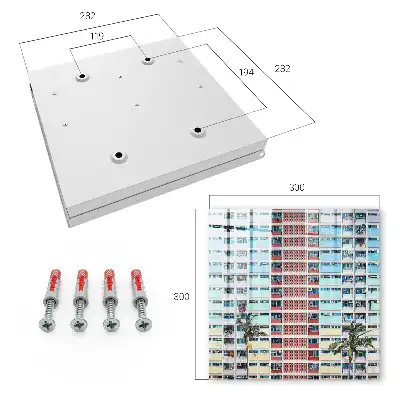 Wall mounted key box Colorful architecture, modern elegance