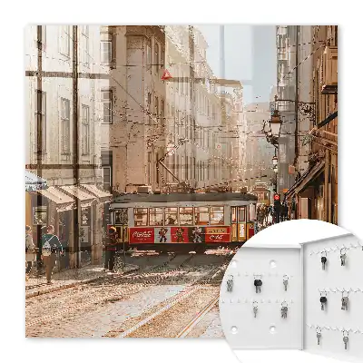 Key box for home City morning on city streets
