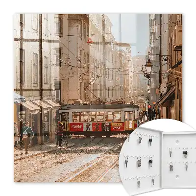Key box for home City morning on city streets