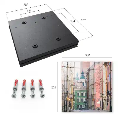 Decorative key box Colorful tenement houses, charming atmosphere