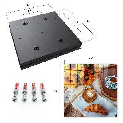 Wall mounted key cabinet Morning moments coffee croissant