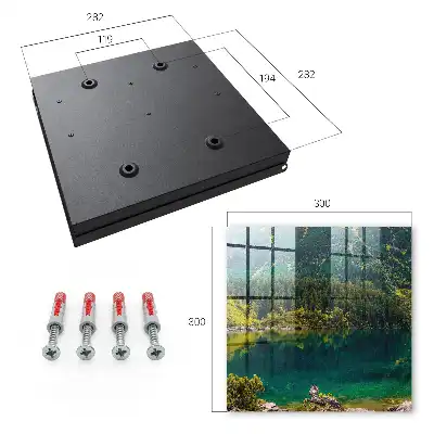 Wall mounted key cabinet Mountain idyll in green water