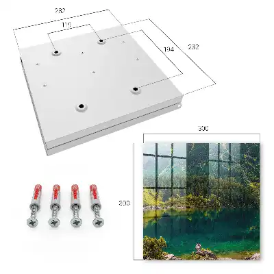 Wall mounted key cabinet Mountain idyll in green water