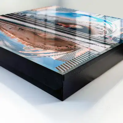 Wall mounted key cabinet An urban reflection reflecting the city