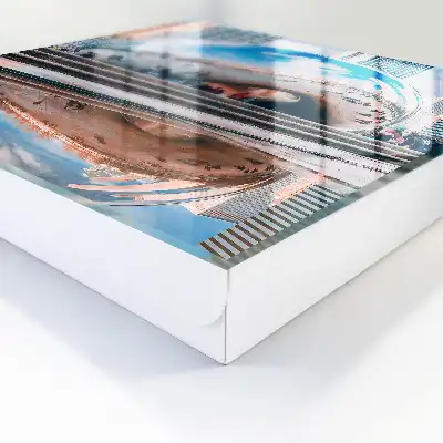 Wall mounted key cabinet An urban reflection reflecting the city