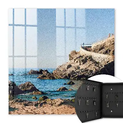 Key box for home Coastal scenery blue sea