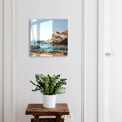 Key box for home Coastal scenery blue sea