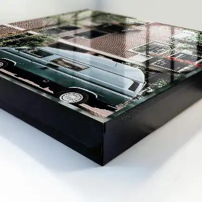 Decorative key box Cityscape blue van