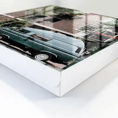 Decorative key box Cityscape blue van