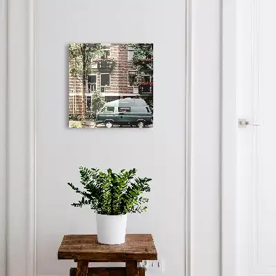 Decorative key box Cityscape blue van