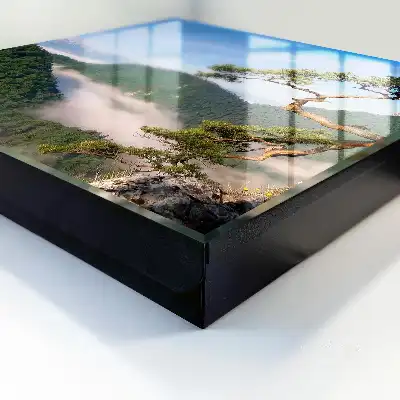 Wall mounted key cabinet Mountain landscape with snow-capped mountains